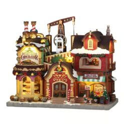 Lemax – La cioccolatiera Holly Jolly e la caffetteria Mrs. Claus