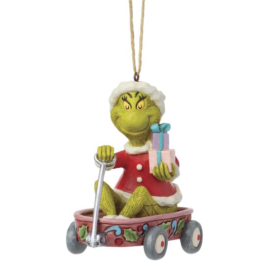 Ornamento Appeso "Grinch Wagon" The Grinch by Jim Shore (9,5 cm) – Cod. 6018965